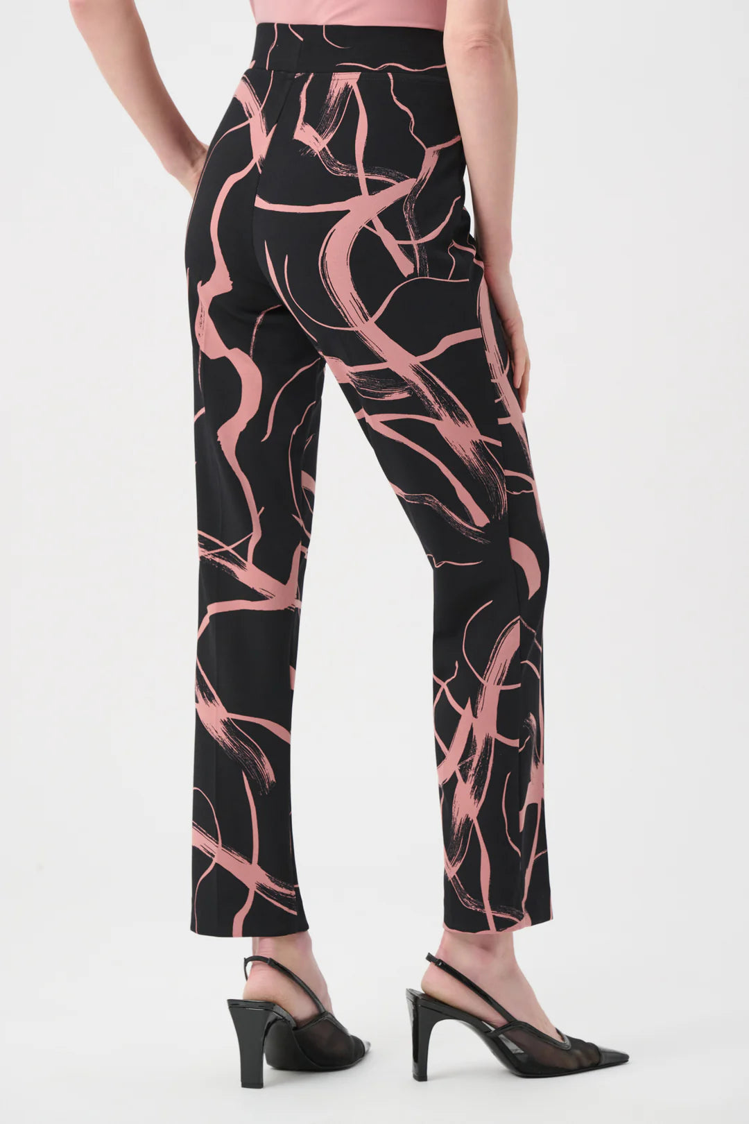 Abstract Print Straight Pull-On Pant
