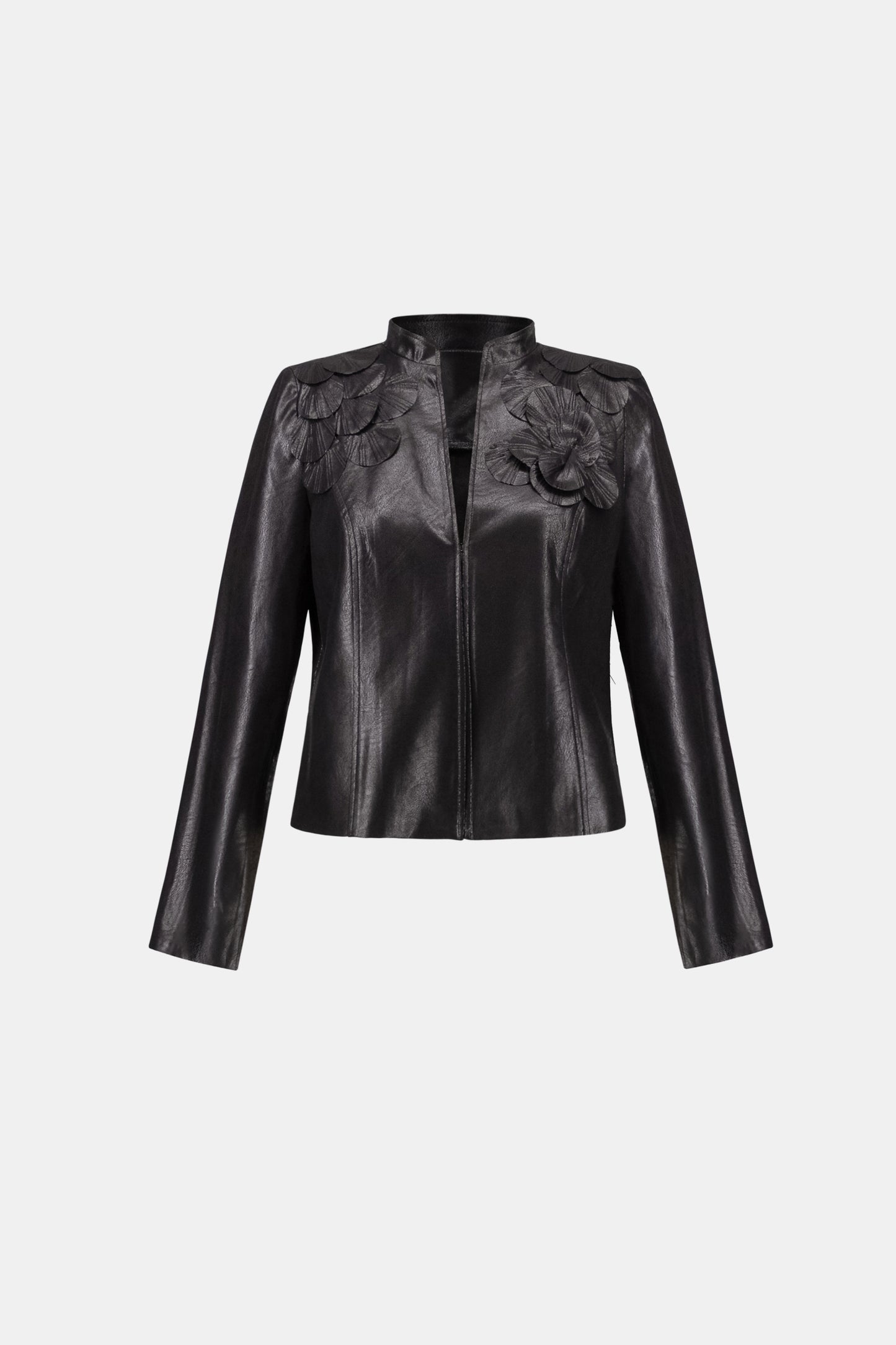 Vegan Leather Sculptural Jacket