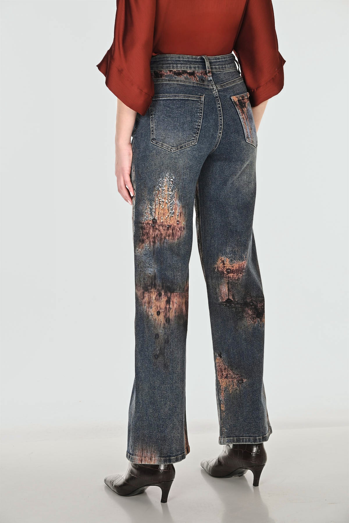 Industrial Metal Look Jeans