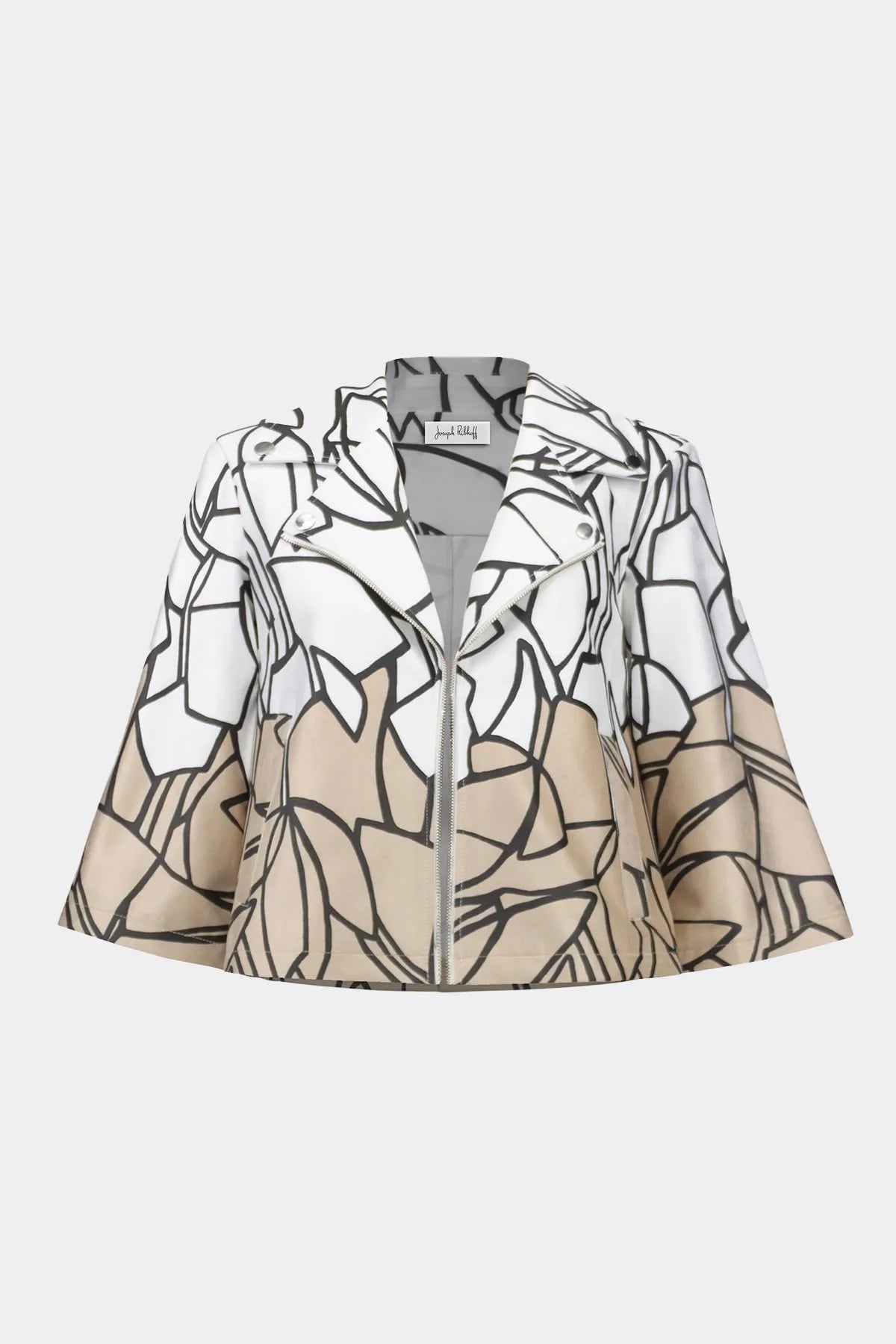 Abstract White & Tan Jacket