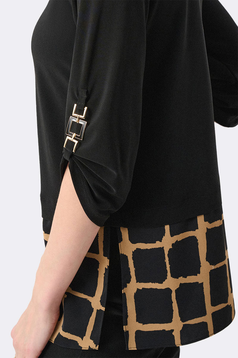 Geometric Silky Tunic