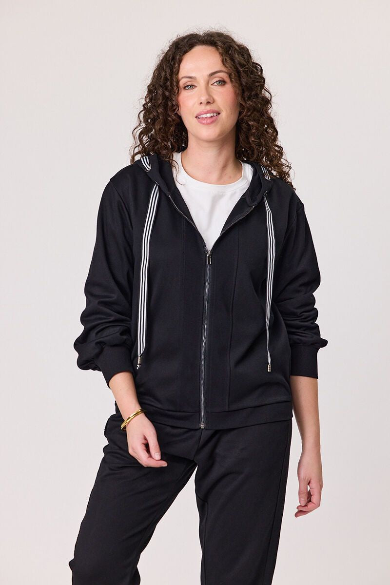 Aspen Black Hooded Jacket