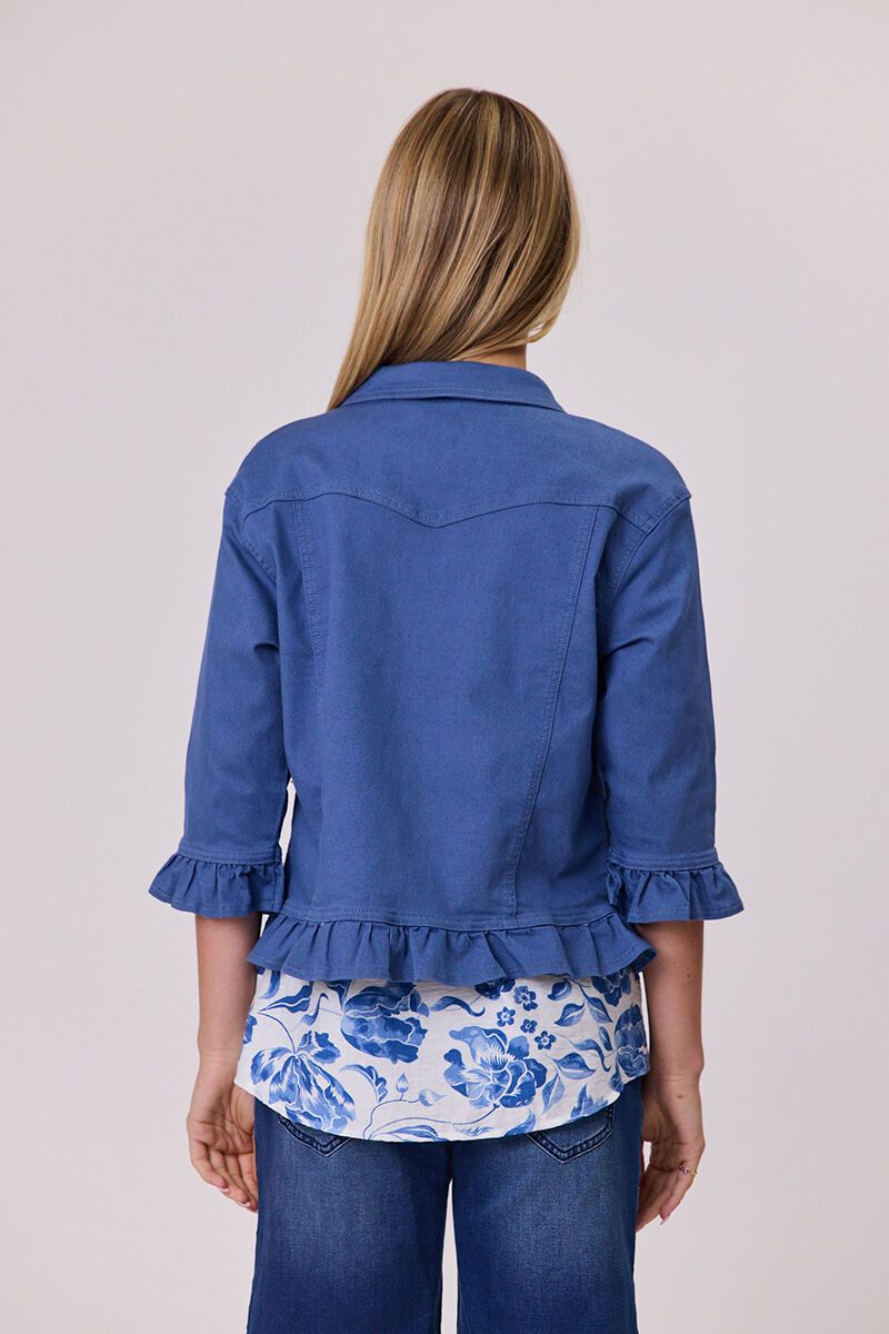 Blue Ruffle Drill Jacket