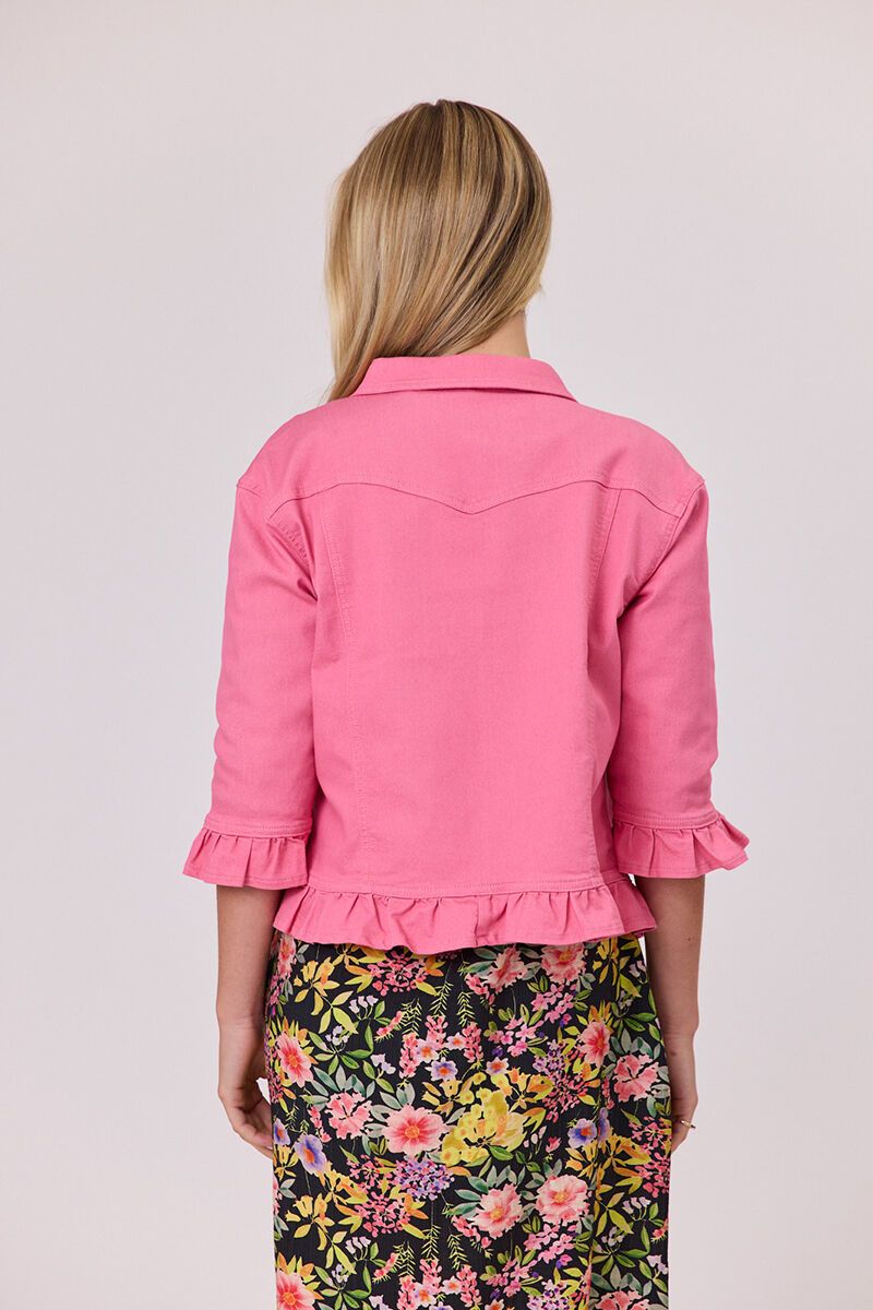 Pink Ruffle Drill Jacket