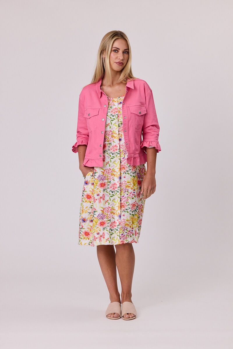 Pink Ruffle Drill Jacket