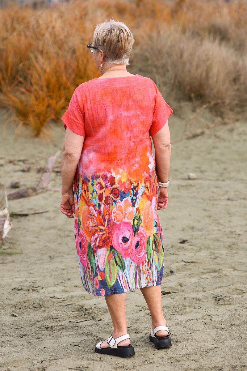 Vibrant Wildflower Balloon Dress