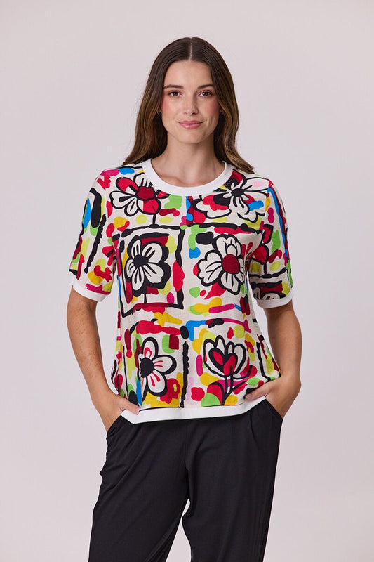 Cerise Groovy Garden Top