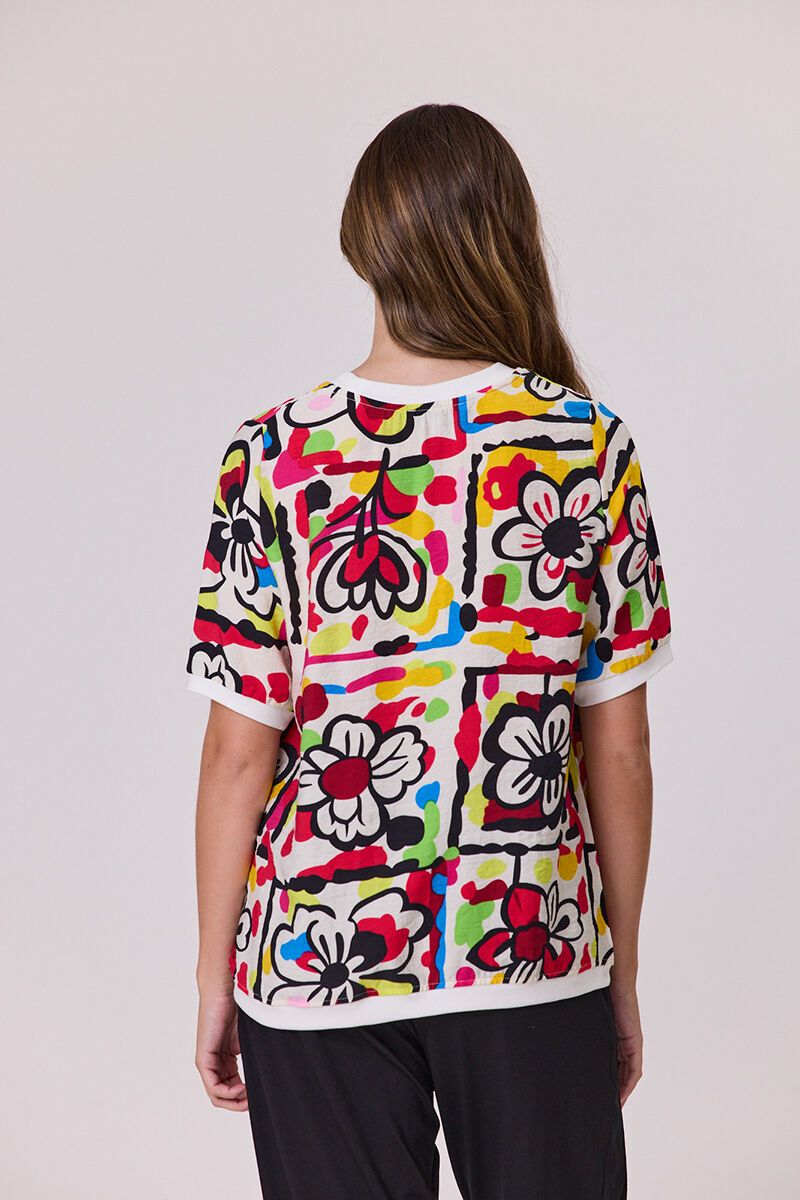 Cerise Groovy Garden Top