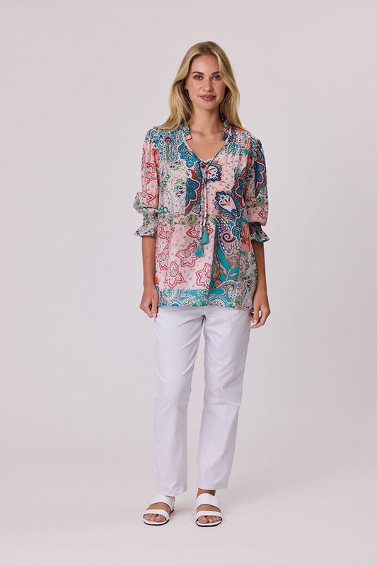 Aurora Peasant Top