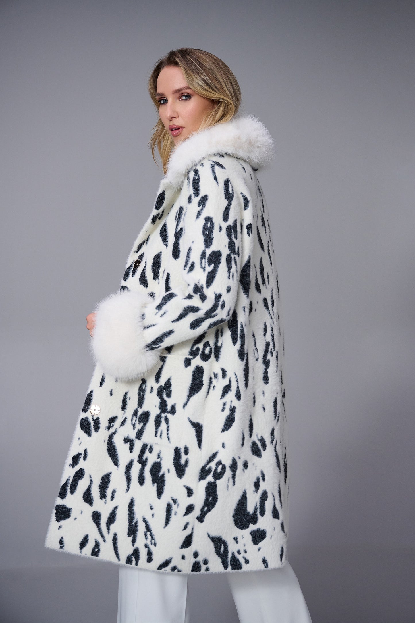 Chic Animal Print Coat