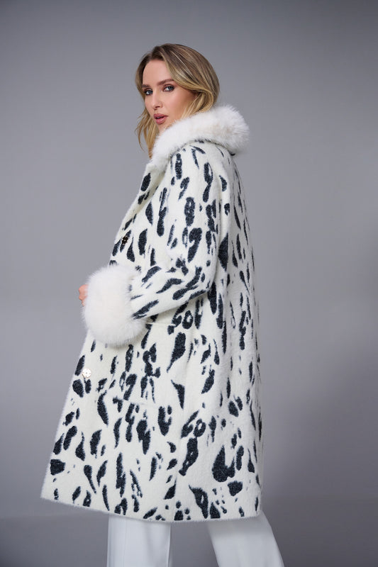 Chic Animal Print Coat