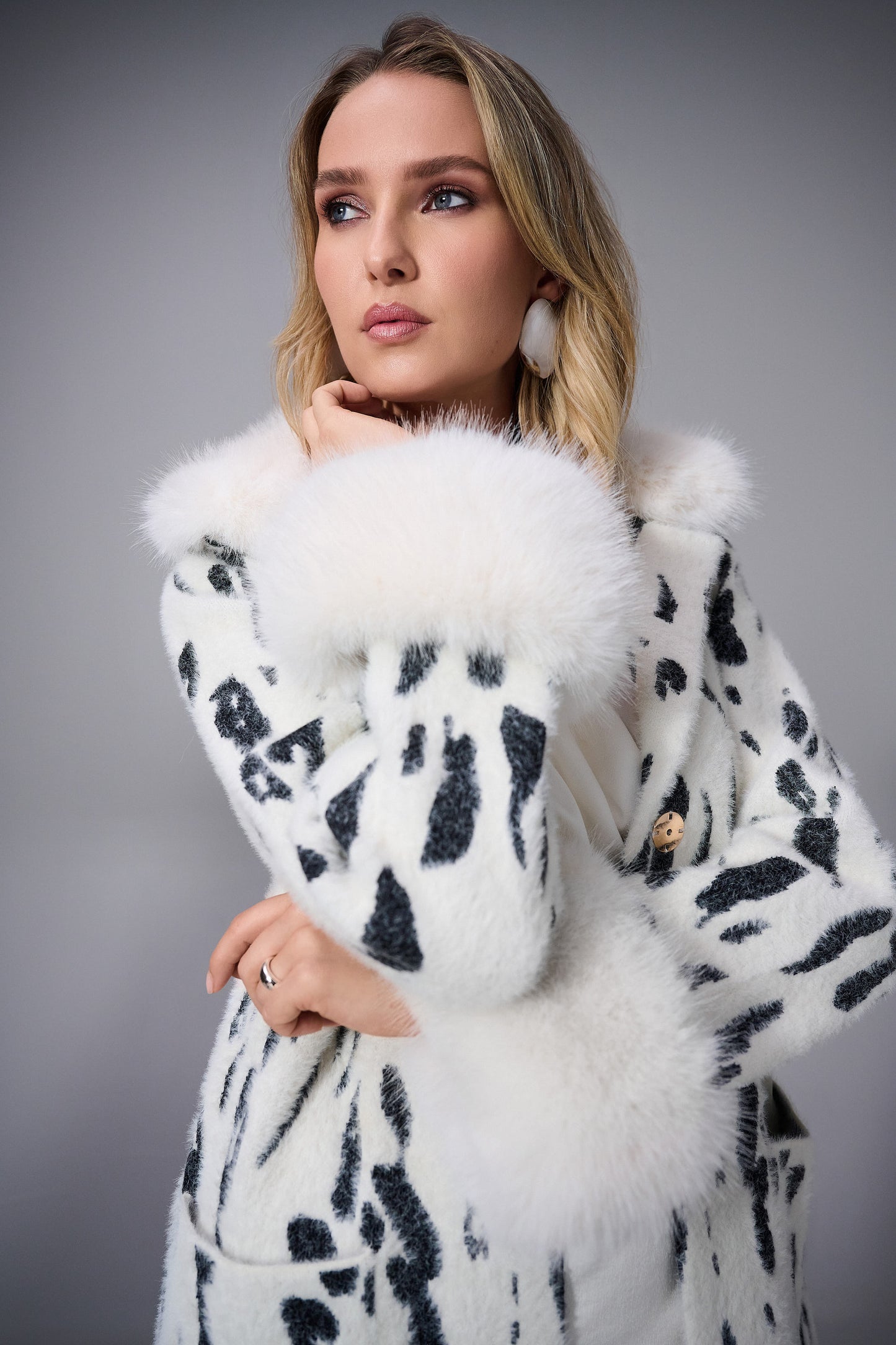 Chic Animal Print Coat