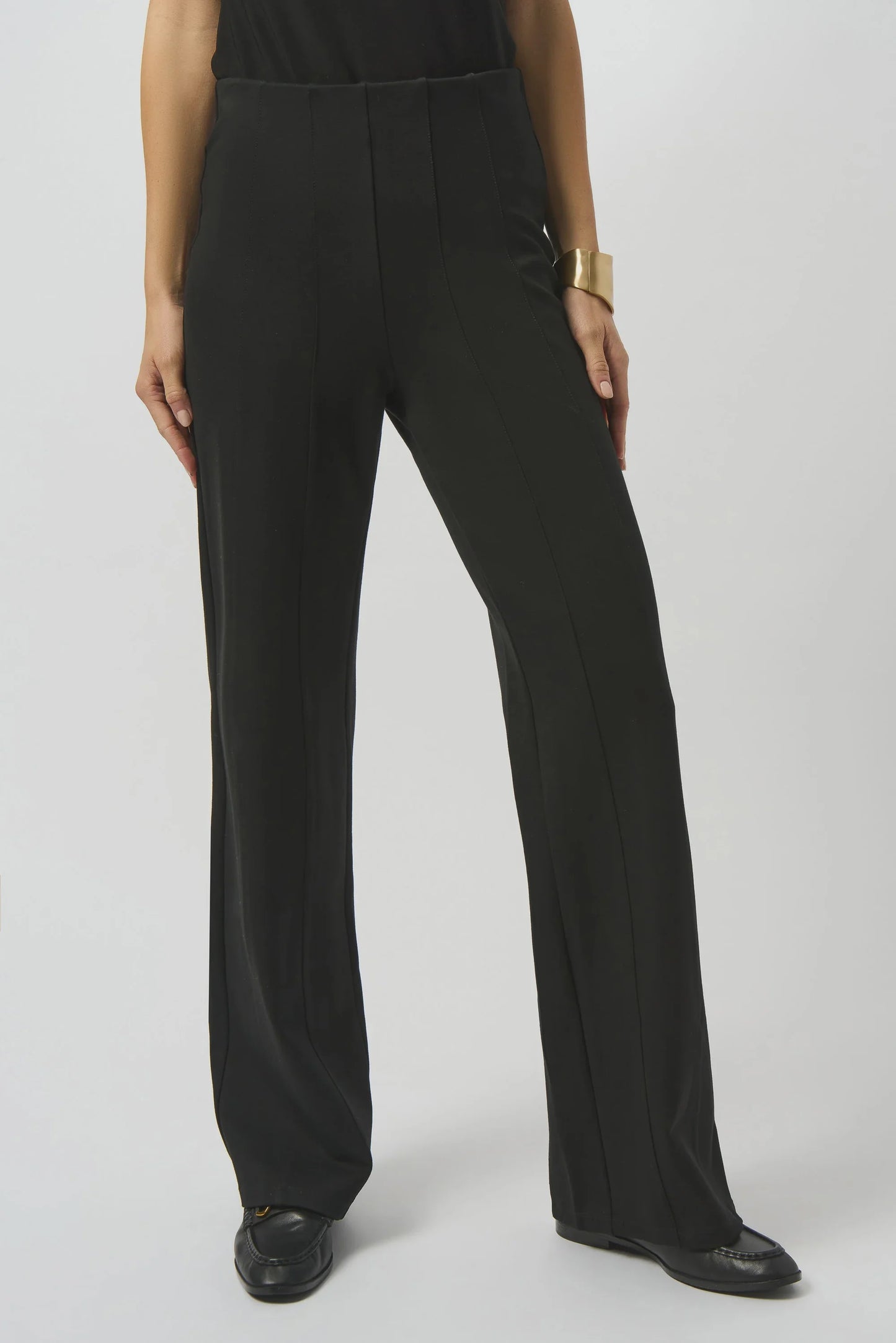 Ponti Panelled Wide Leg Pants