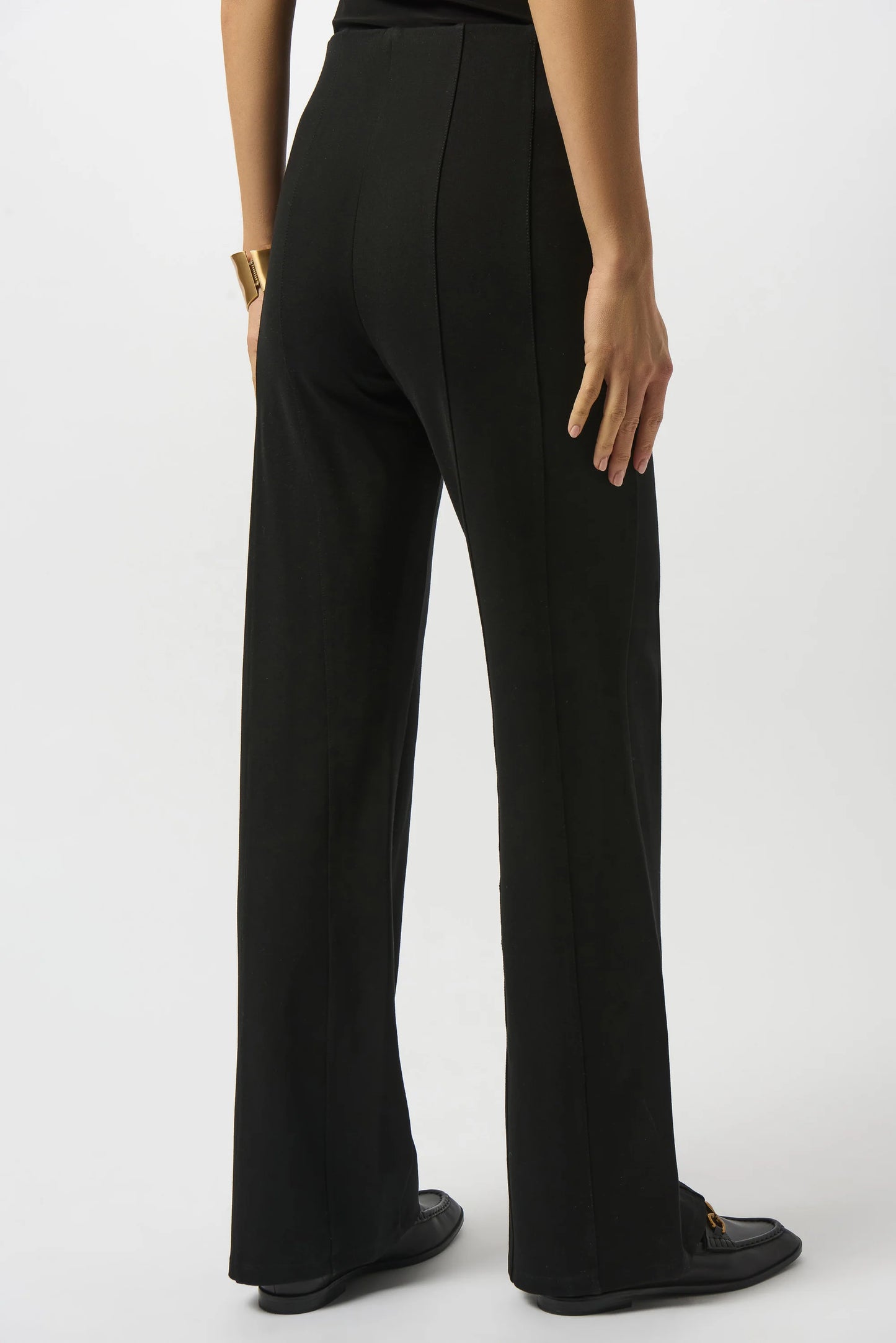 Ponti Panelled Wide Leg Pants