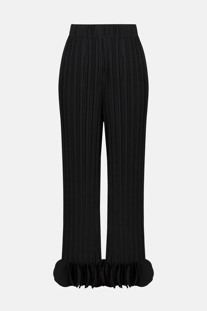 Georgette Wide Leg Pleated Pants
