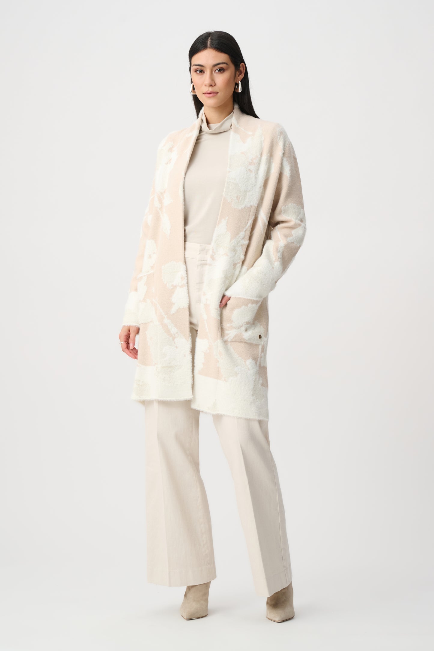 Sweater Knit Long Cardigan