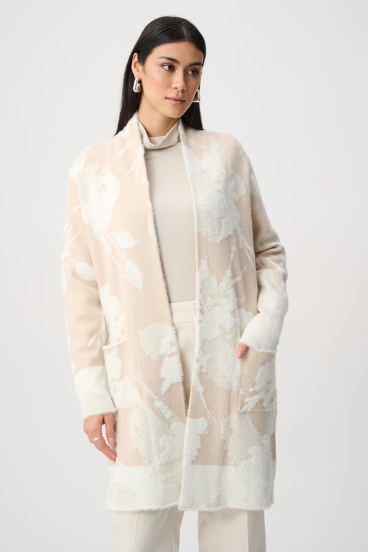 Sweater Knit Long Cardigan