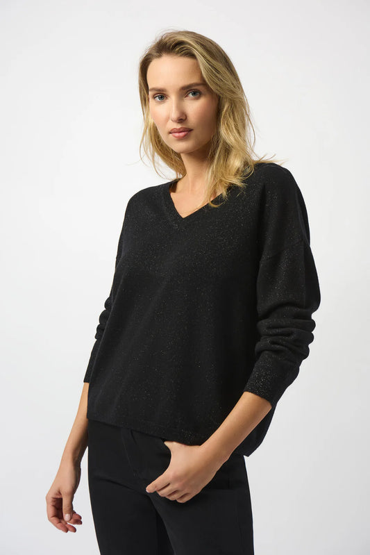 Wool Blend V-Neck Boxy Sweater