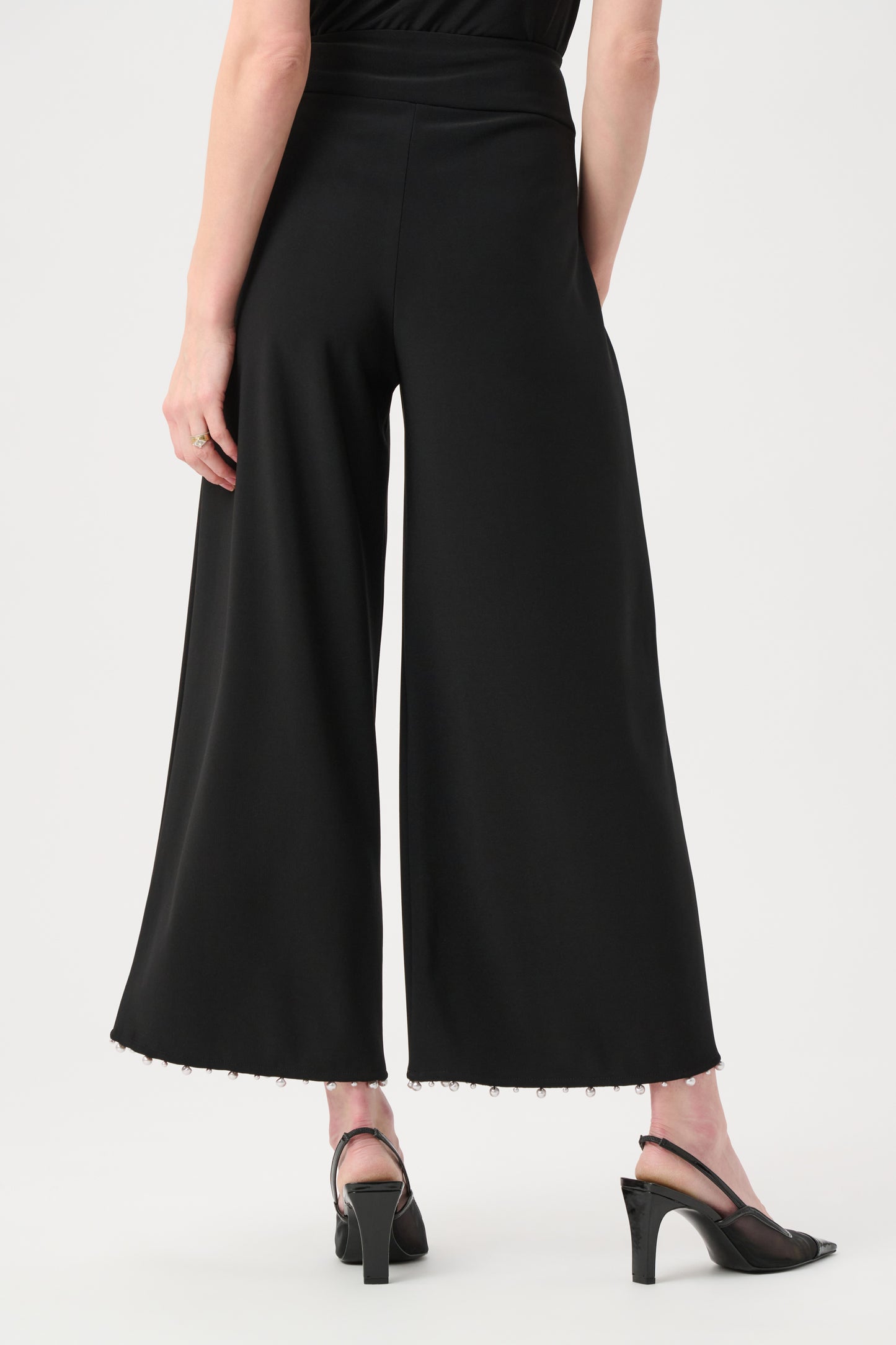 Pearl Embellished Pleated Trousers