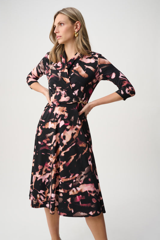 Knee-length Wrap Dress