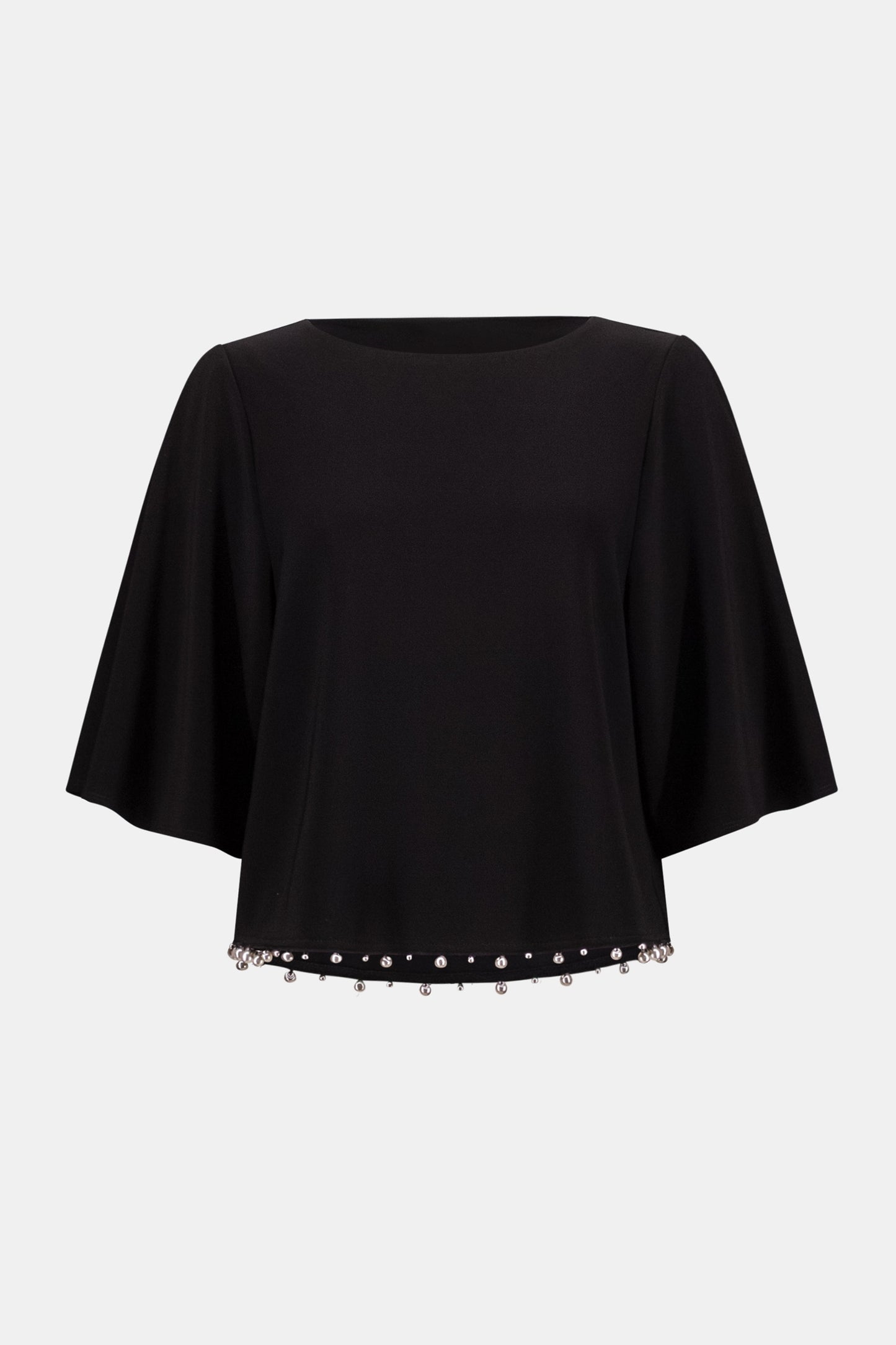 Pearl Embellished Boat Neck Pullover