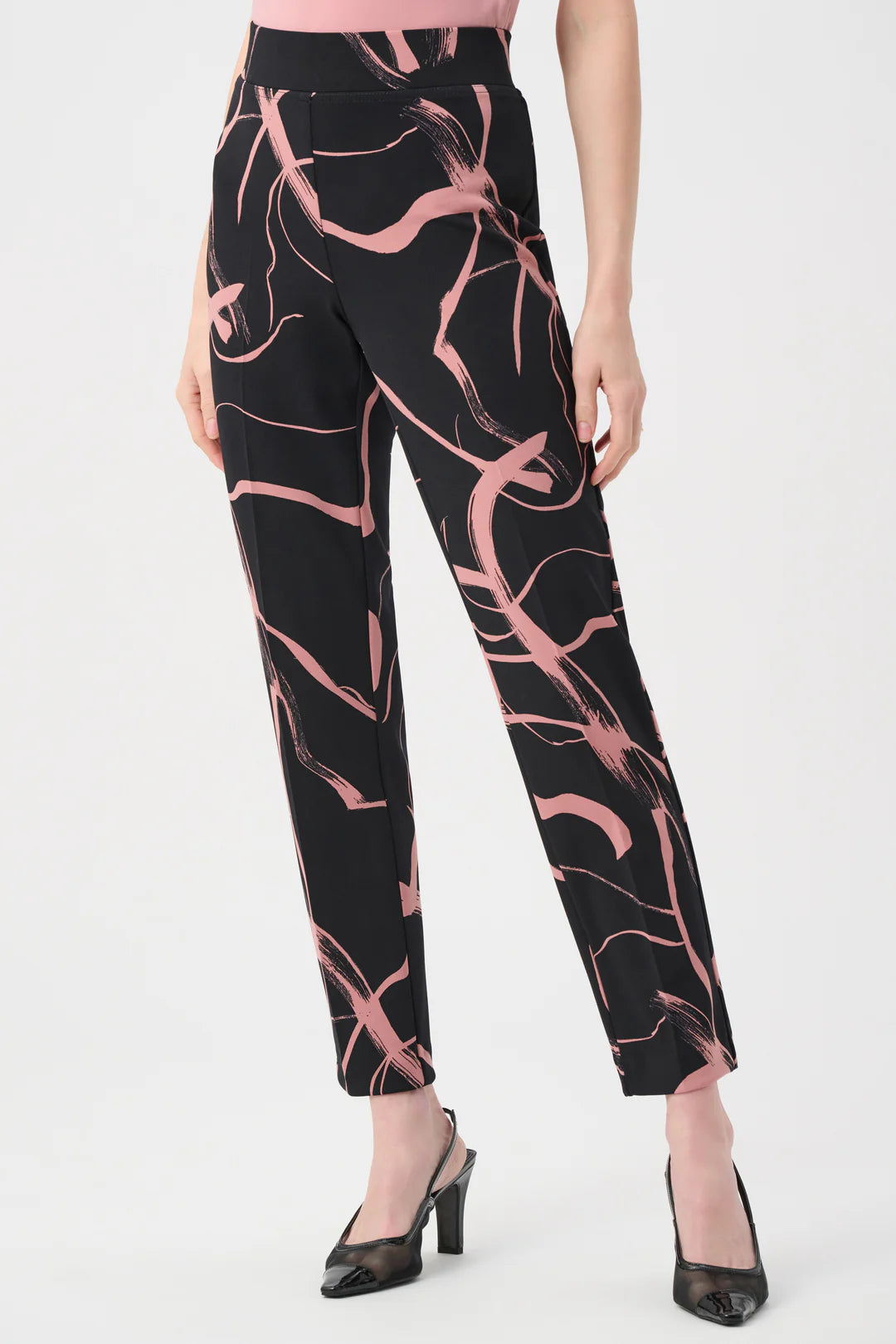 Abstract Print Straight Pull-On Pant
