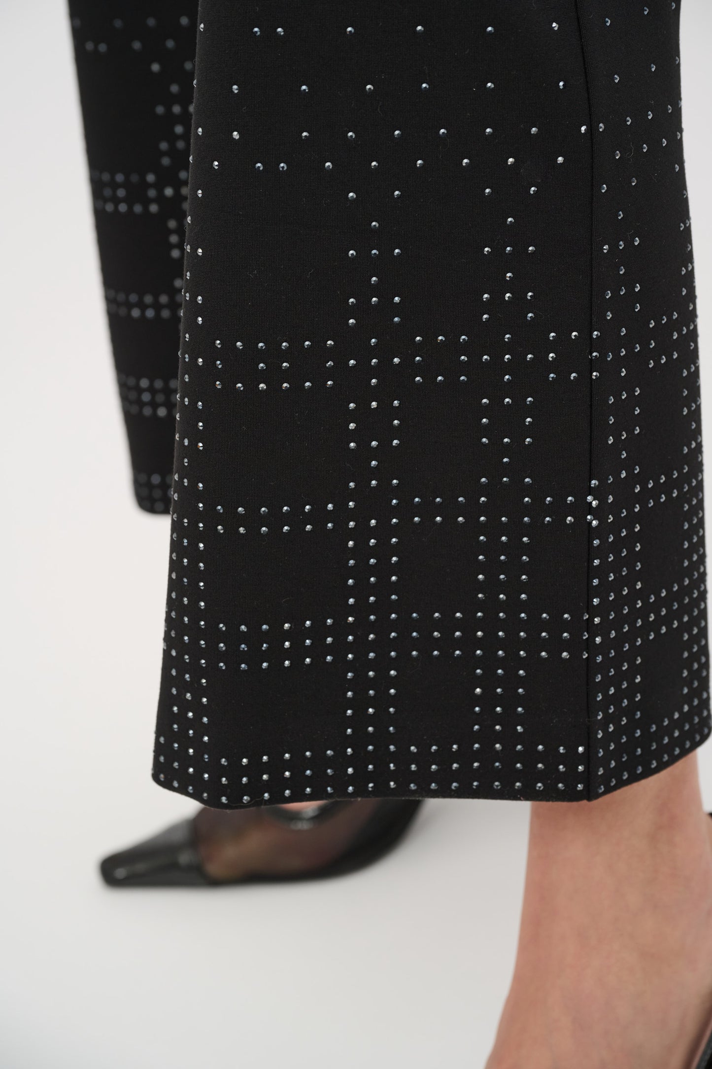 Mid-rise Flare Bejewelled Trousers
