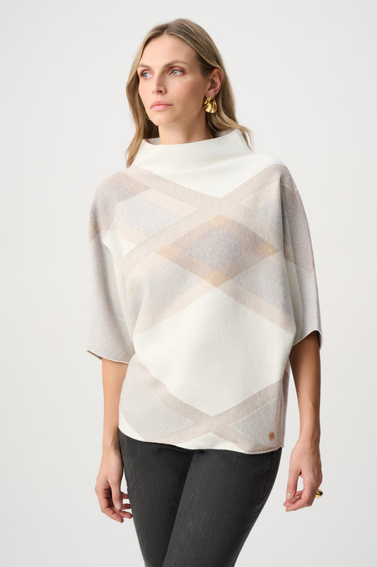 Geometric Dolman Sleeve Sweater
