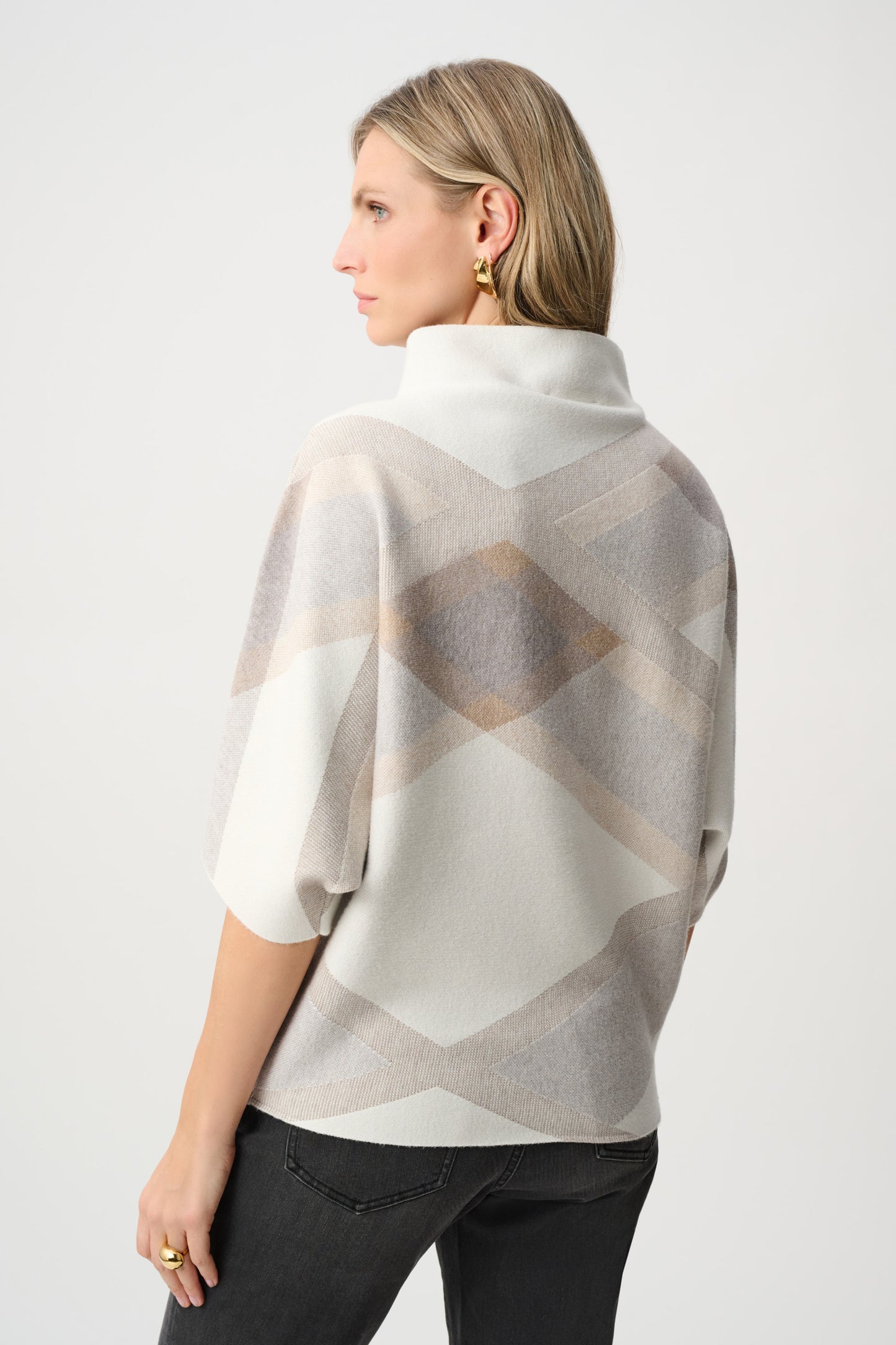 Geometric Dolman Sleeve Sweater