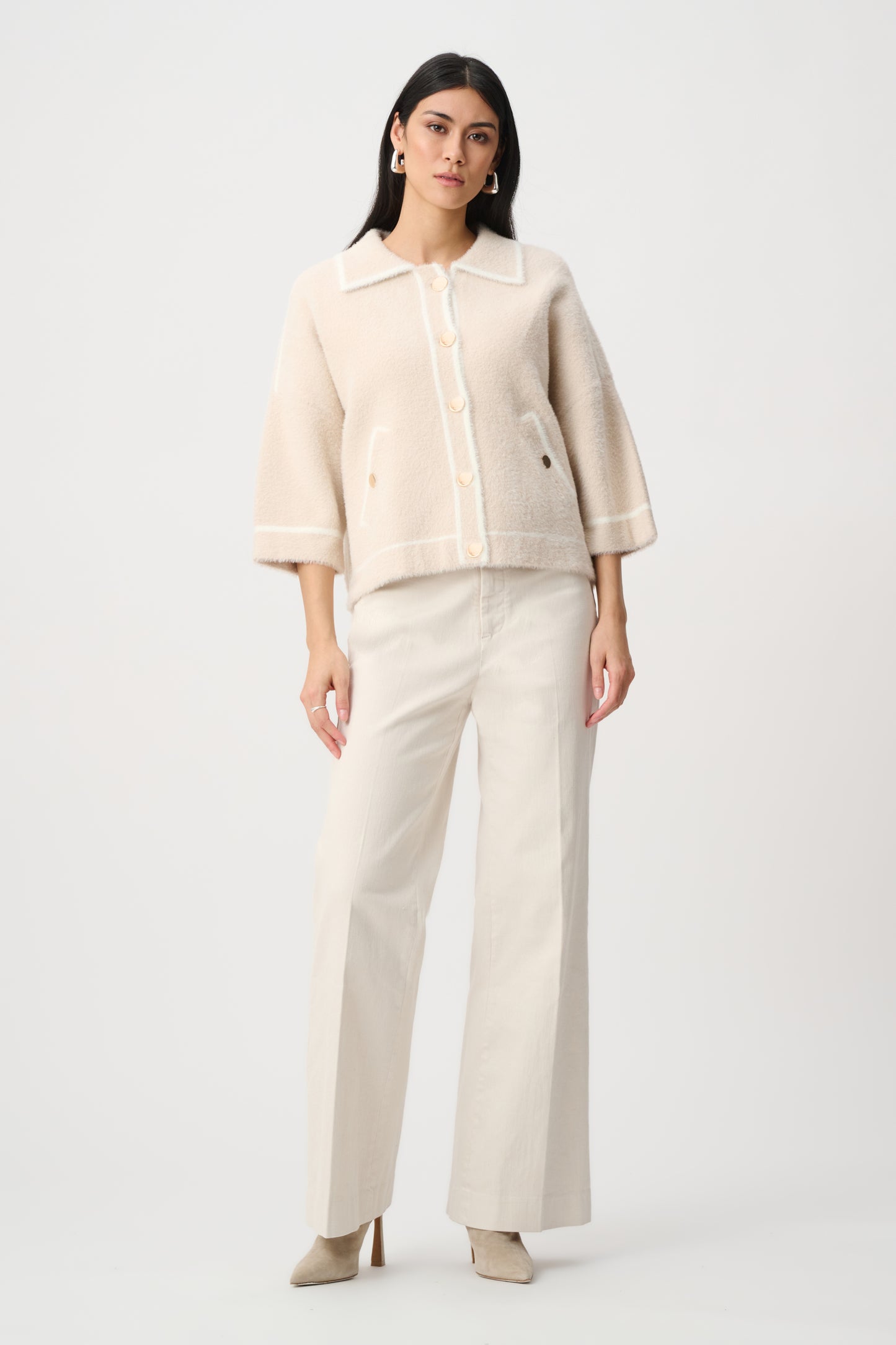 Fawn Textured Knit Cardigan