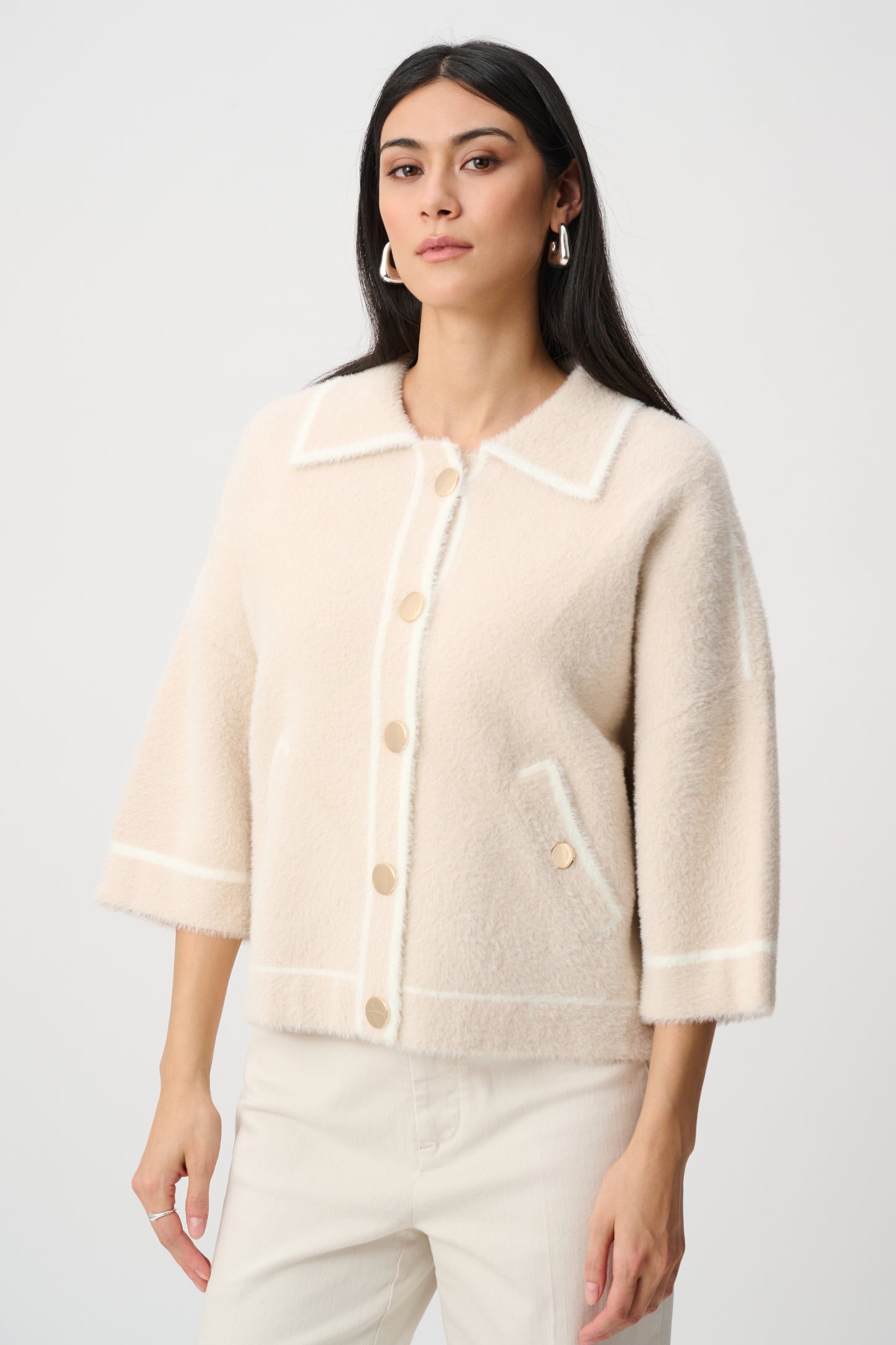 Fawn Textured Knit Cardigan