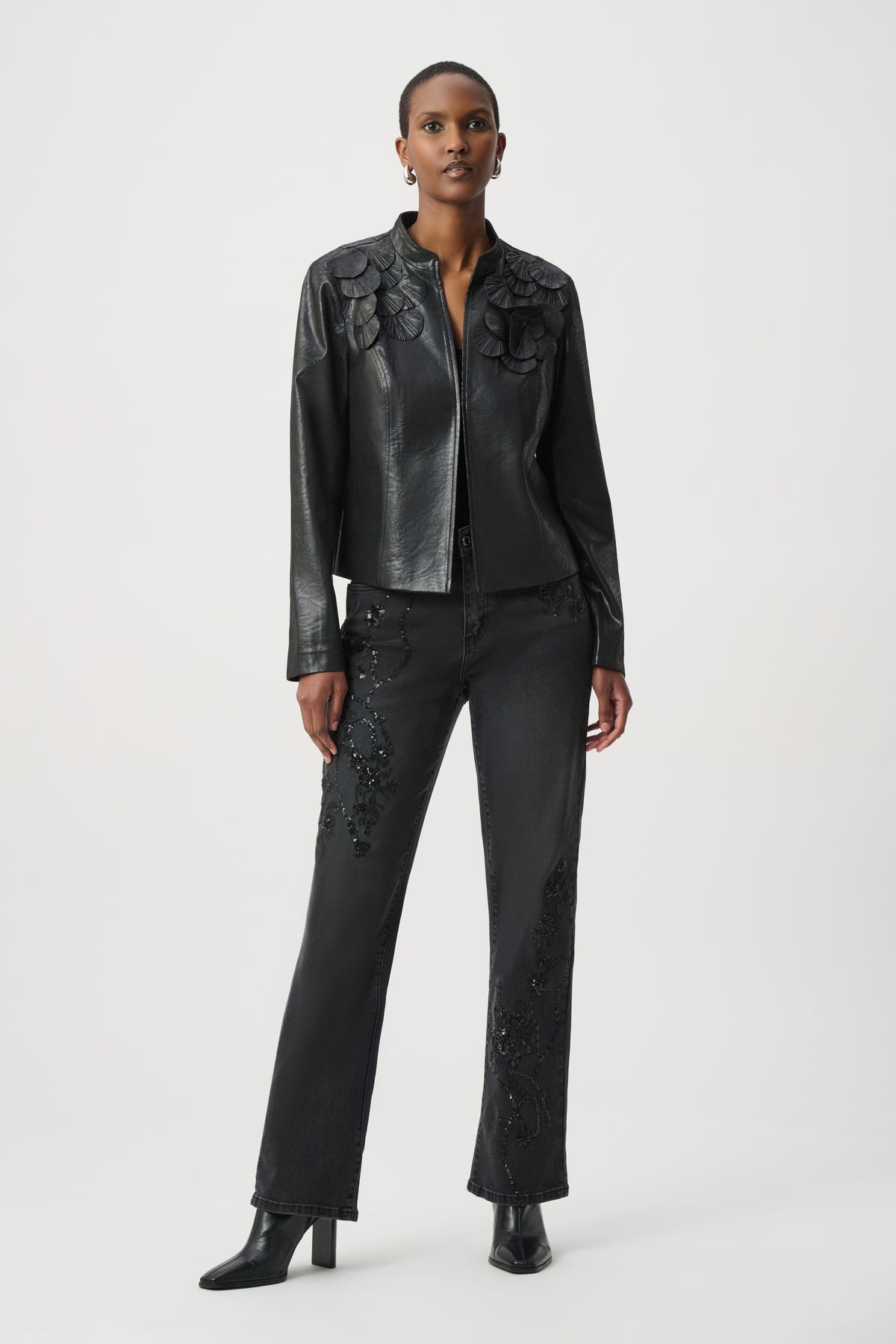 Vegan Leather Sculptural Jacket