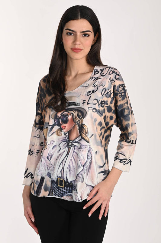 Casual V-neck pullover