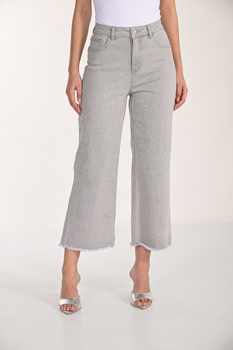 Grey Crop Jeans