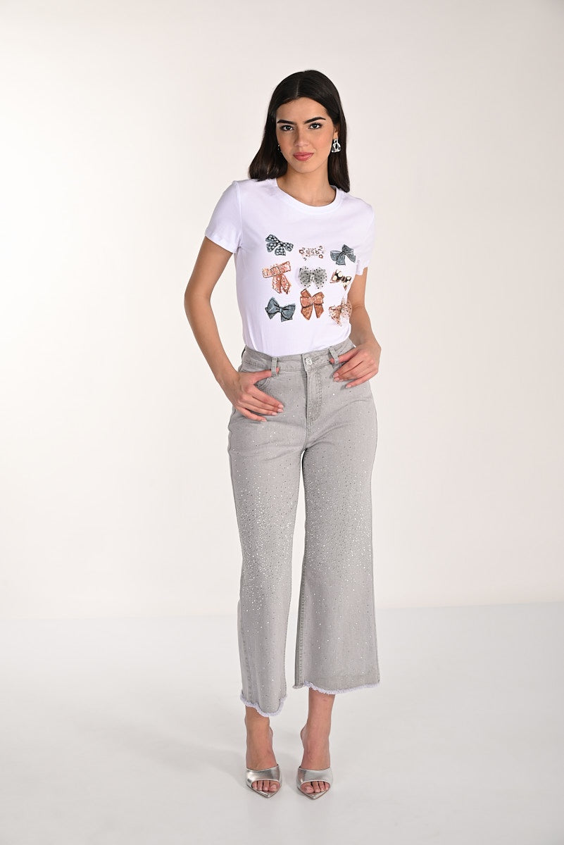 Grey Crop Jeans