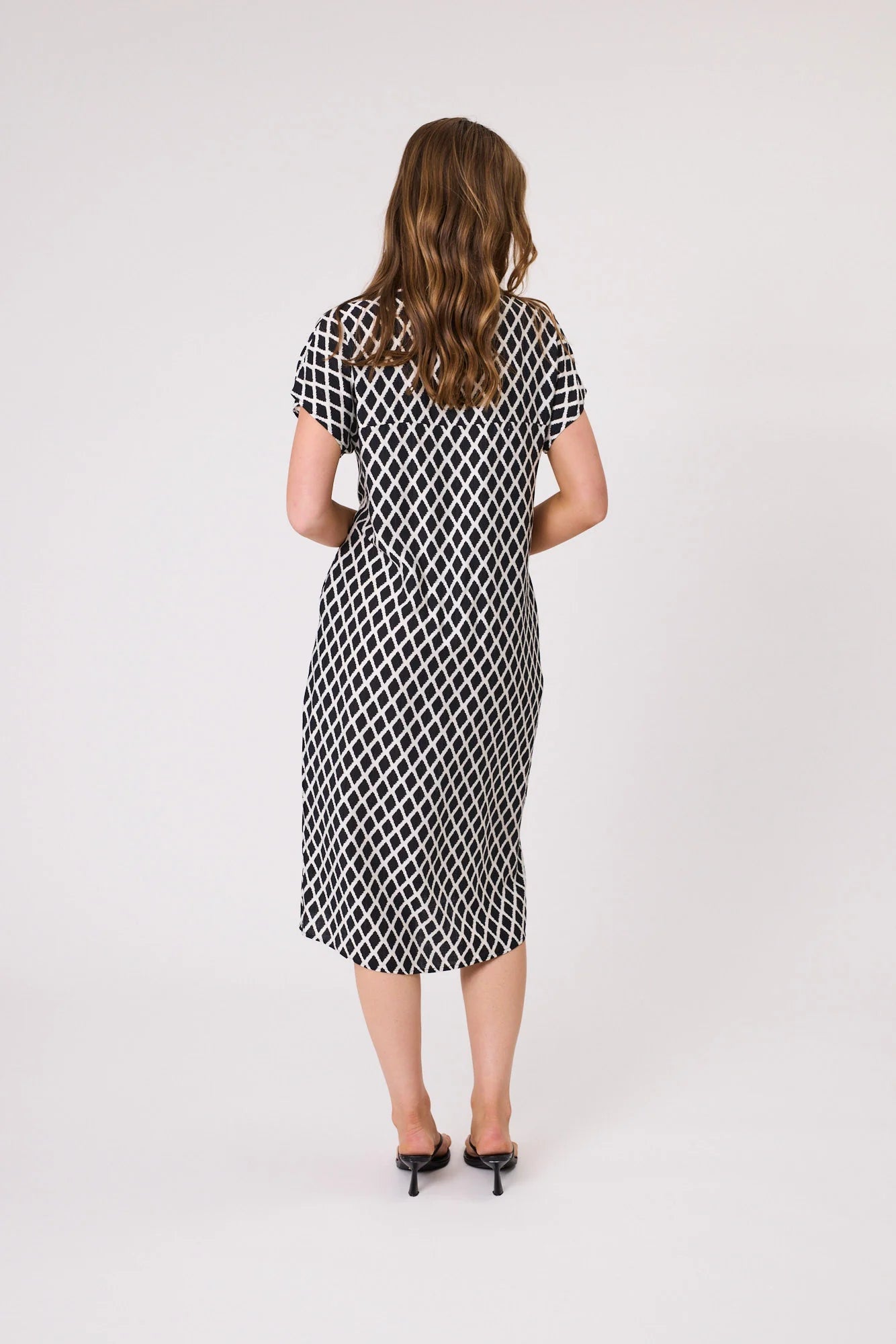 Ella Diamond Dress Black/White