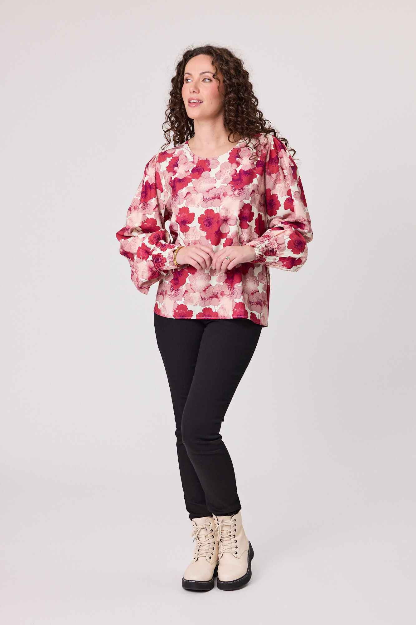 Reims Cuff Top Claret