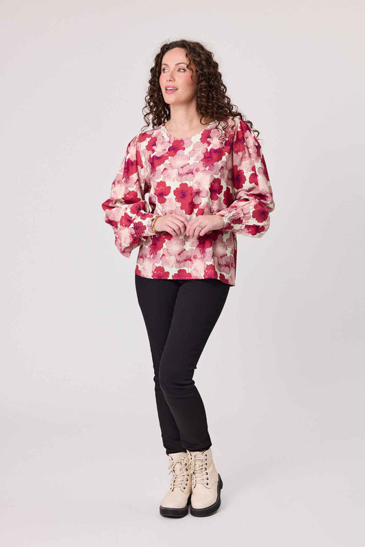 Reims Cuff Top Claret