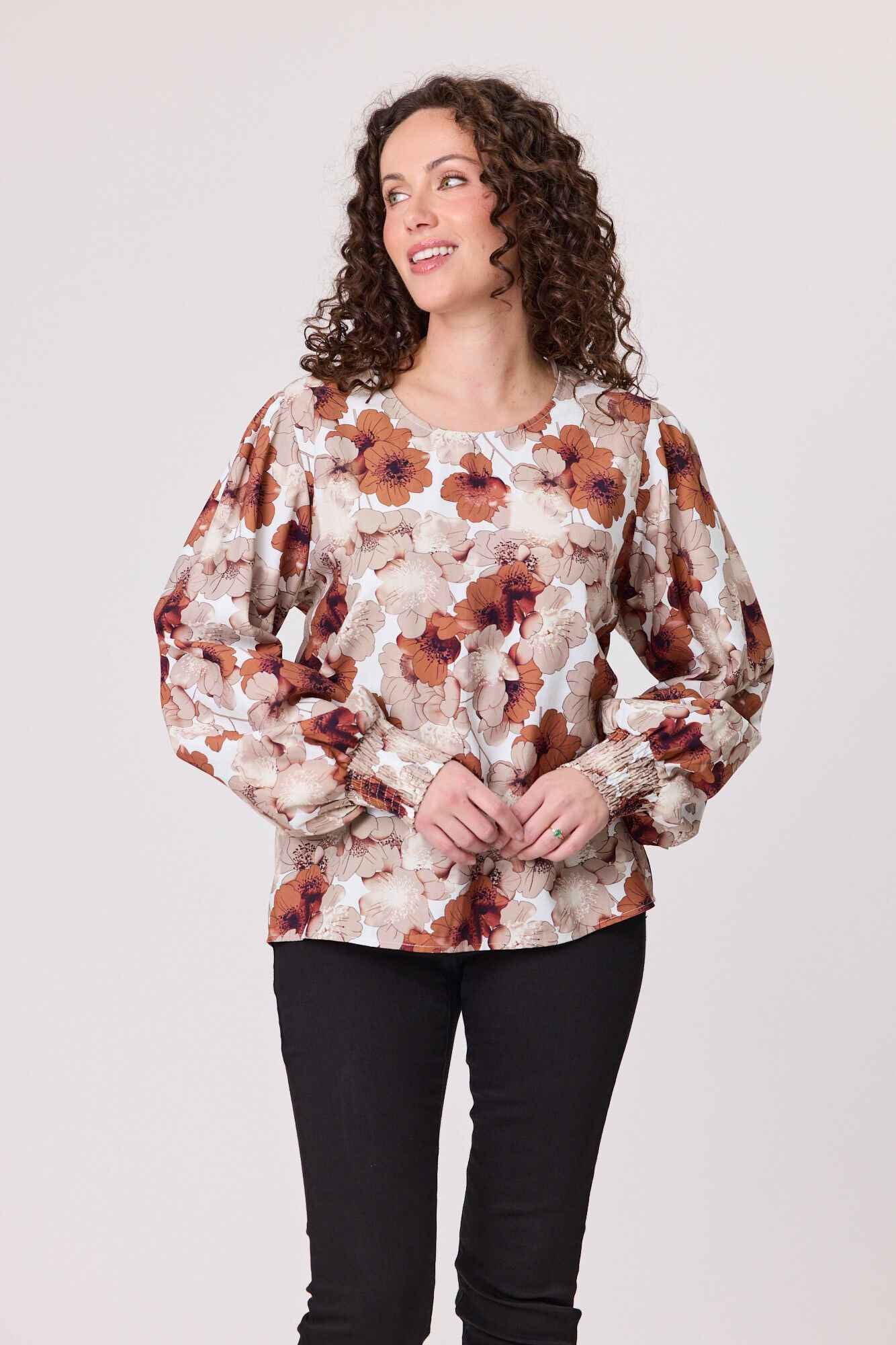 Reims Cuff Top Tan