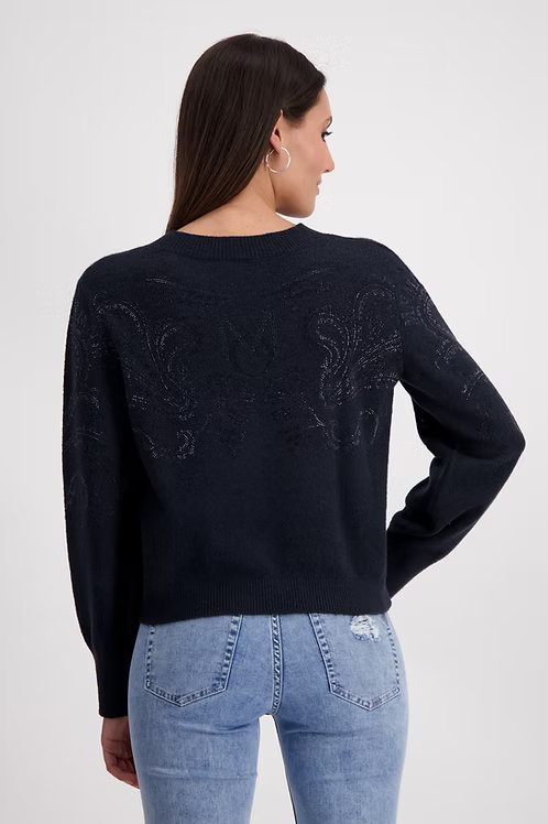 Slate Grey Sparkle Embellished Sweater
