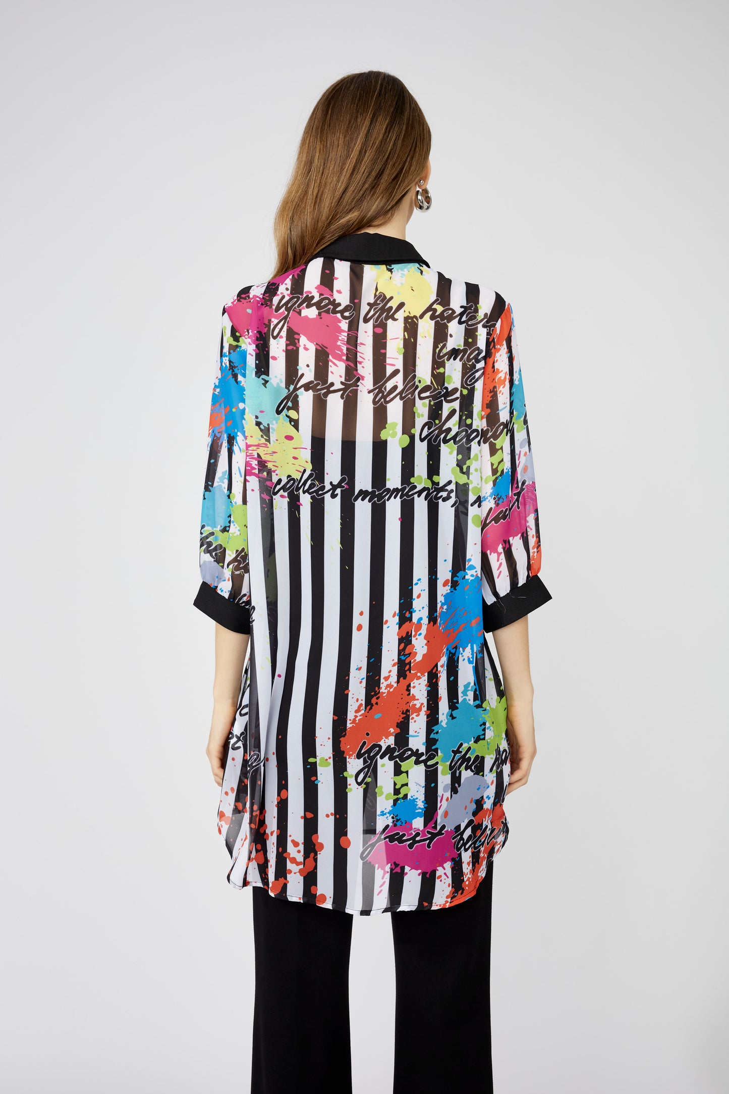 Graphic Multicolour Splash Blouse