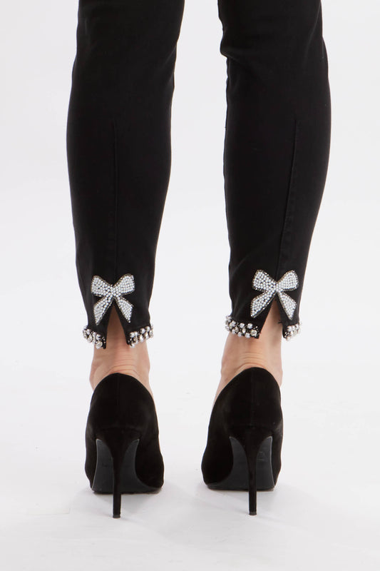 Black Bow Detail Jeans