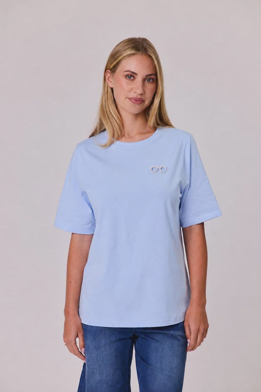 Brooch Tee Pale Blue