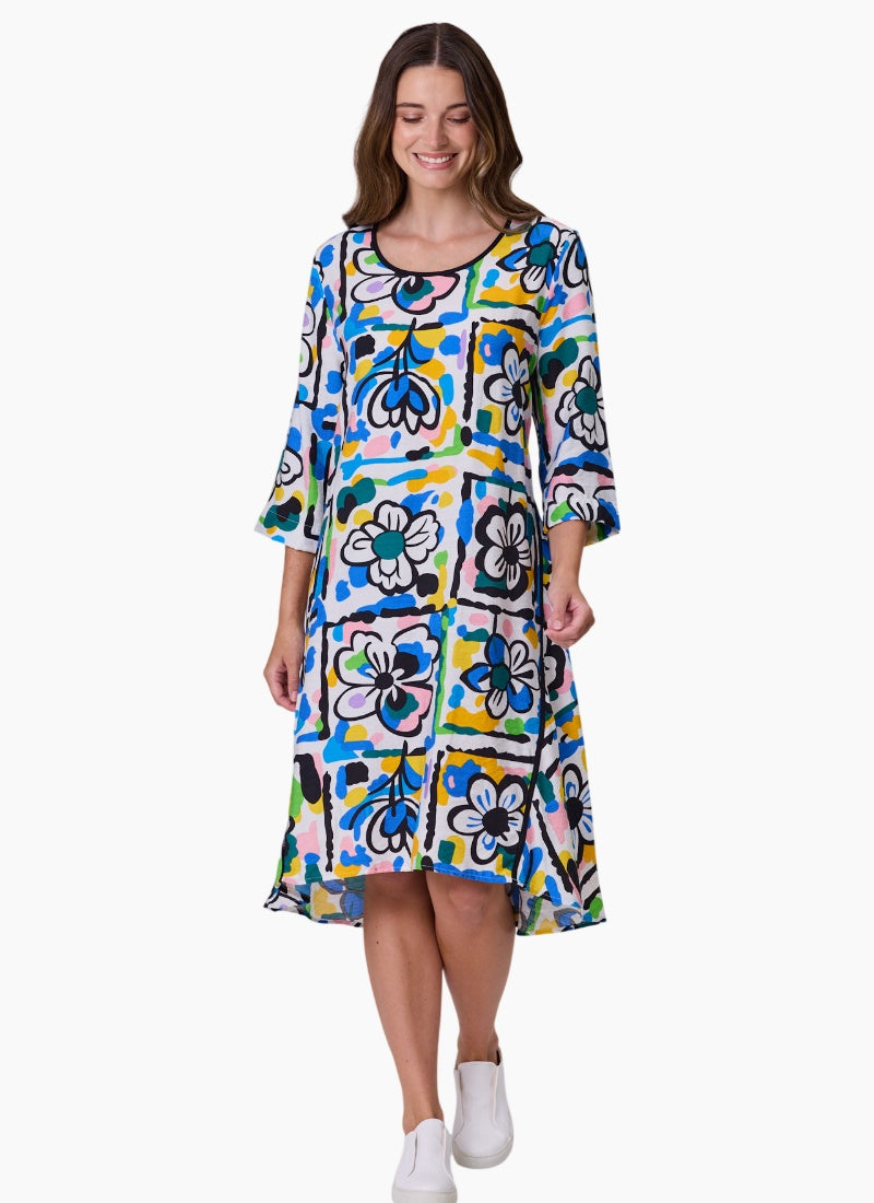 Cobalt Paint Box Dress