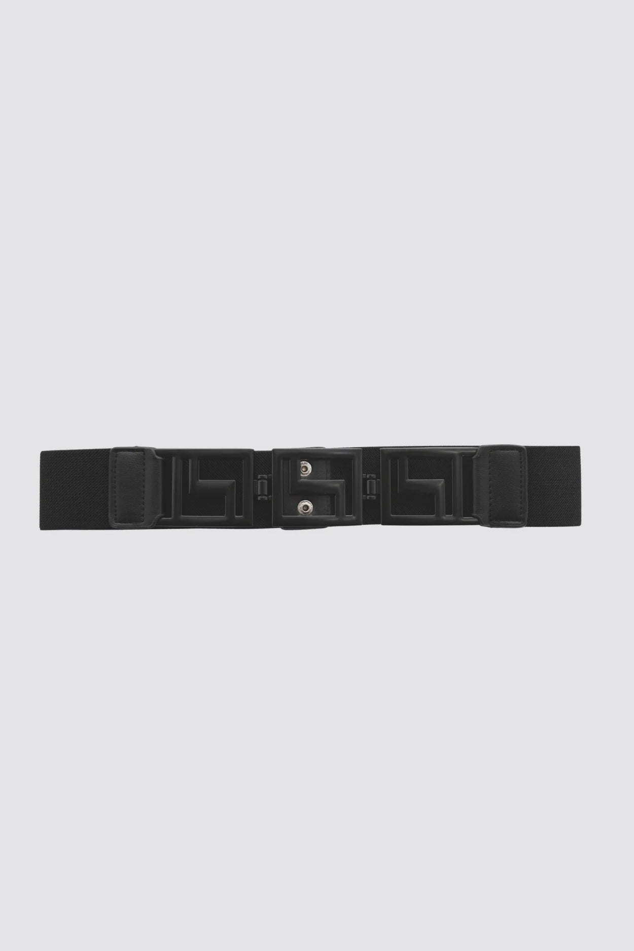 Black Geometric Belt