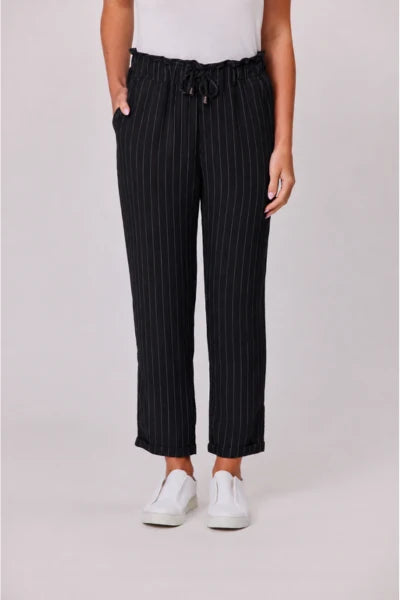 Haven Stripe Pant Black