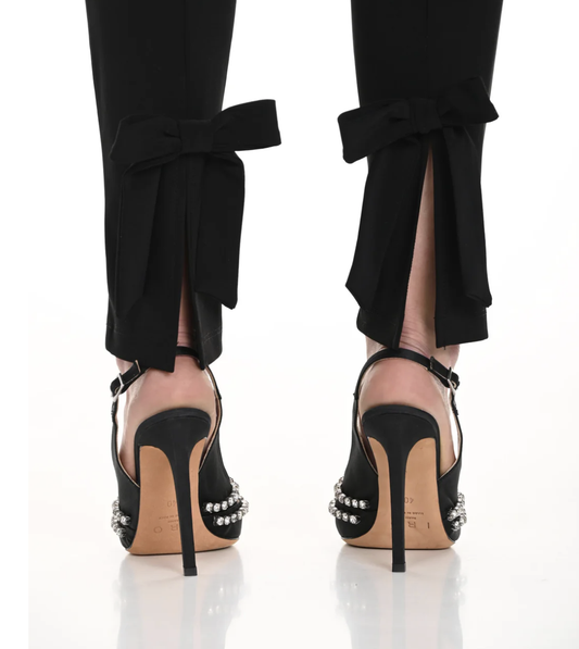 Bow Detail Straight Fit Trousers