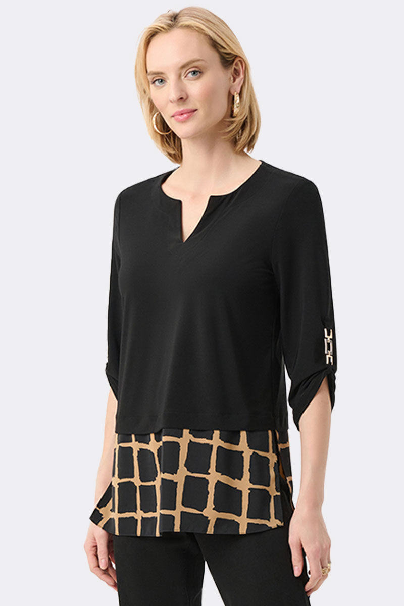 Geometric Silky Tunic