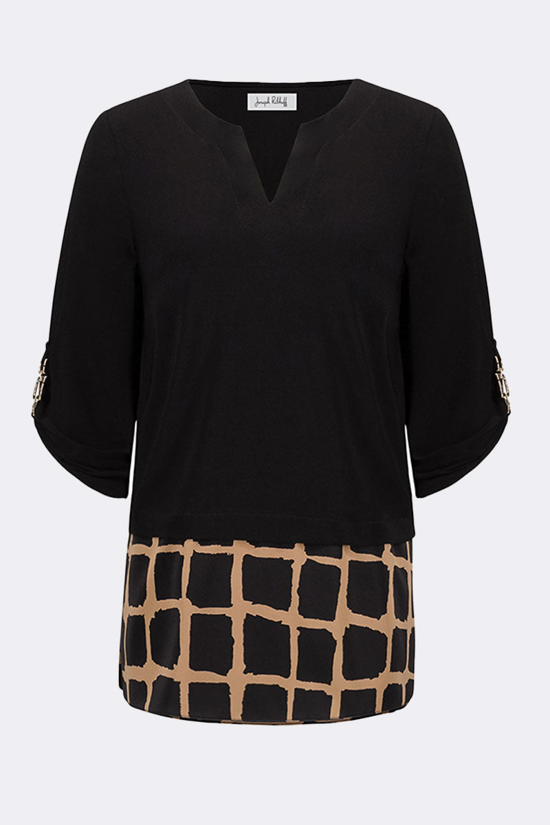 Geometric Silky Tunic