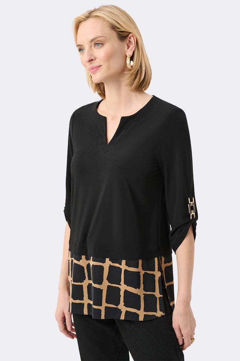 Geometric Silky Tunic